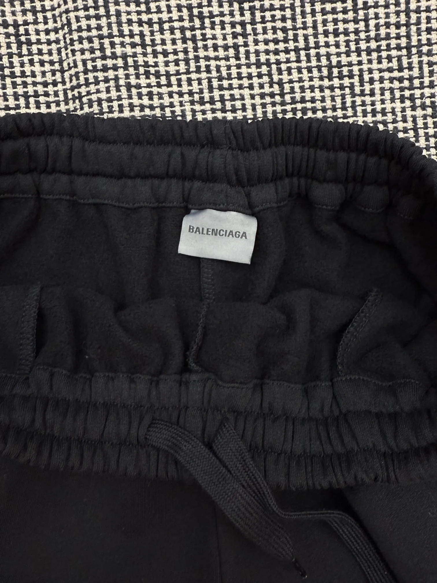 Balenciaga Paris lettering silicone printed drawstring trousers XS/S/M/L